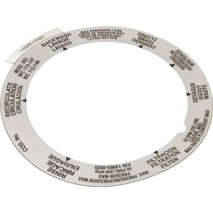 14965-0020 Decal Sta Rite WC 112-148 1-/12