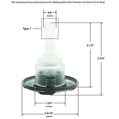 230-8449TLC-8S Jet Intl WW Mini Storm GloSwirl3-3/16