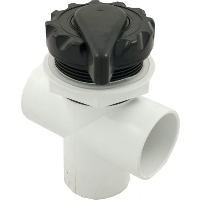 600-3051 Diverter Valve WW 2" 2 Port Top Mount Scalloped Black