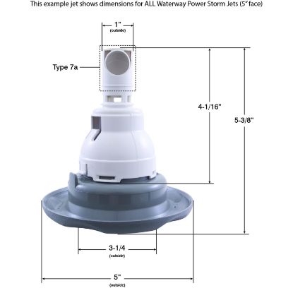 212-6430 Jet Intl WW Power Storm 5"fd Multi Mass Txt ScalWhite