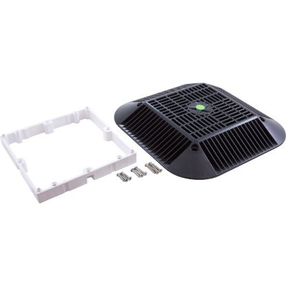 R914102 Main Drain Grate 14" x 14" Square Retro to 9" x 9" Black