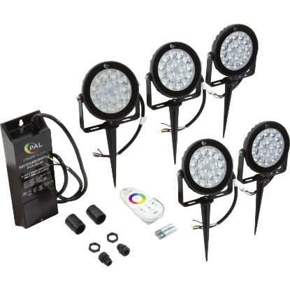 45-PAL-GL9RGB5P PAL GL9 Garden Light 12vdc 7wRGB 4-wire 5-Pak w/Control