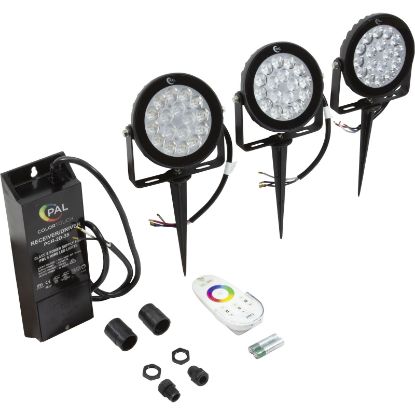 45-PAL-GL9-RGB3P PAL GL9 Garden Light 12vdc 7w RGB 4-wire3-Pak w/Control