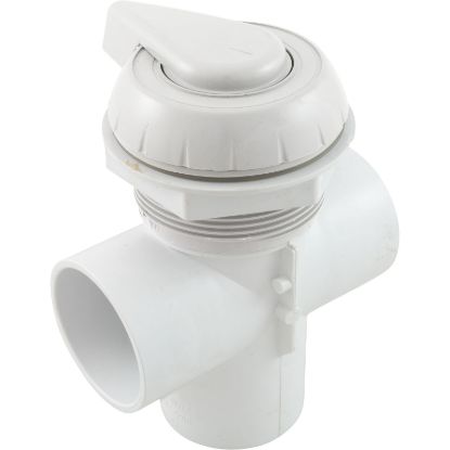 600-3060 Diverter Valve WW 2" 2 Port Top Mount Notched White