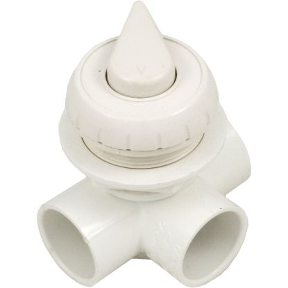 600-4330 Diverter Valve WW 1" 3 Port Top Mount Horizontal White