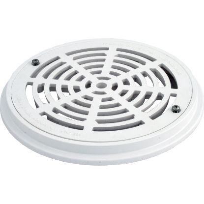 640-2330 Main Drain Grate Waterway with Collar White