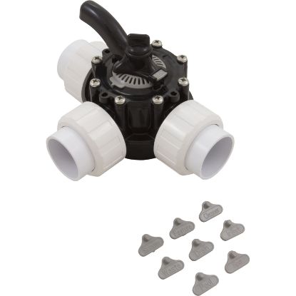 25923-154-000 Diverter Valve 1.5In Unions 3-Way Black