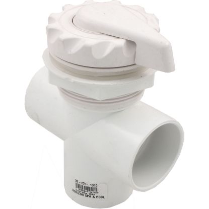 600-3050 Diverter Valve WW 2" 2 Port Top Mount Scalloped White